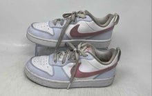 Load image into Gallery viewer, Nike Kids Court Borough Low White Blue Pink Lace-Up Sneaker Shoes Size 3.5Y