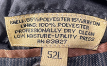 Load image into Gallery viewer, Stacy Adams Gold Mens Black Regular Fit Two-Piece Suit Pants Set Size 52L/47L