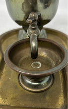 Load image into Gallery viewer, Russian Gold-Tone Brass Collectible Samovar Tea Urn Bowl & Tray Set