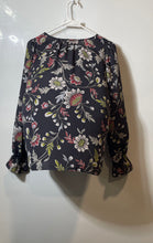 Load image into Gallery viewer, Loft Womens Multicolor Floral Print Long Sleeve V-Neck Tunic Blouse Top Size XS