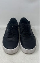 Load image into Gallery viewer, Puma Womens Carina L Black White Low Top Lace-Up Sneaker Shoes Size 11