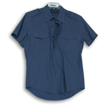 Load image into Gallery viewer, Tommy Hilfiger Mens Blue Button-Up Shirt Size M