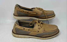 Load image into Gallery viewer, Sperry Mens Surveyor 2 Eye Beige Gray Leather Lace-Up Loafer Shoes Size 12