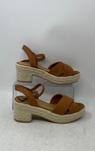 Load image into Gallery viewer, J.Crew Womens Brown Block Heel Ankle Strap Platform Espadrille Sandals Size 6