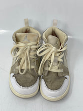 Load image into Gallery viewer, Authentic Nike Kids Jordan 1 Mid SE Beige White Sneaker Shoes Size 10C