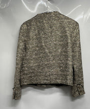 Load image into Gallery viewer, Zara Basic Womens Gold Shimmer Long Sleeve Button Front Blazer Jacket Size Small