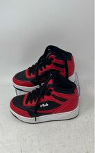 Load image into Gallery viewer, Fila Kids Taglio 3BM01199-014 Black Red Leather Lace-Up Basketball Shoes Size 11