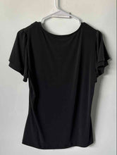 Load image into Gallery viewer, Calvin Klein Womens Gray Short Sleeve Collarless Pullover Blouse Top Size Medium