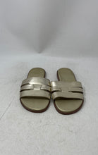 Load image into Gallery viewer, Cole Haan Womens Flynn Slotted W32123 Gold Leather Slip-On Slide Sandals Size 8B