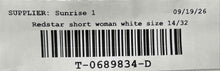 Load image into Gallery viewer, Red Star Womens White Denim Cuffed 5-Pocket Design Chino Shorts Size 14/32