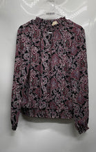 Load image into Gallery viewer, Michael Kors Womens Multicolor Paisley Long Sleeve Mock Neck Blouse Top Size M