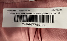 Load image into Gallery viewer, Jones New York Womens Pink Patch Pocket Long Sleeve Button Front Jacket Size 10