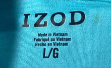 Load image into Gallery viewer, IZOD Mens Blue Check Cotton Short Sleeve Golf Polo Shirt Size Large With Tag