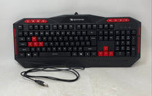 Load image into Gallery viewer, iBuyPower Ares E1 Black And Red Computer USB Wired Gaming Keyboard Not Tested