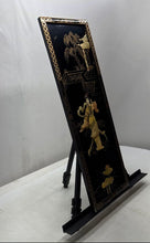 Load image into Gallery viewer, Chinese Black Lacquer Mother-Of-Pearl Lady Framed Wall Hanging Decor Panel