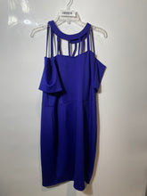 Load image into Gallery viewer, Bold Elements Womens Purple Cold Shoulder Cutout Strap Sheath Dress Size XXL