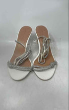 Load image into Gallery viewer, Inpaca Womens Silver Faux Leather Open Toe Stiletto Heels Slide Sandal Sz EUR 39