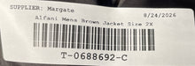 Load image into Gallery viewer, Alfani Mens Brown Leather Long Sleeve Two-Button Blazer Size 2X