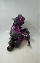 Load image into Gallery viewer, Airwalk Unisex Kids ABEC-5 Gray Purple Lace-Up Adjustable Inline Skates Size 5-8