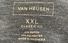 Load image into Gallery viewer, Van Heusen Mens Blue Heather Short Sleeve Classic Fit Polo Shirt Size XXL