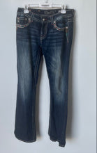 Load image into Gallery viewer, Miss Me Womens Blue Denim Medium Wash Stretch Pockets Bootcut Jeans Size 30