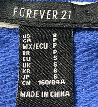 Load image into Gallery viewer, Forever 21 Unisex Blue Long Sleeve Kangaroo Pocket Pullover Hoodie Size S