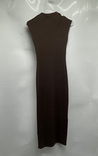 Load image into Gallery viewer, Zara Womens Brown Sleeveless Regular Fit Cowl Neck Pullover Bodycon Dress Size S