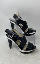 Load image into Gallery viewer, Michael Kors Womens Carla Black Leather Stiletto Heel Slingback Sandals Size 8M