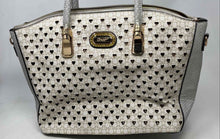Load image into Gallery viewer, Brangio Womens Beige Bottom Studs Double Handle Shoulder Tote Bag