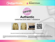 Load image into Gallery viewer, Authentic Christian Dior Mens Yellow Long Sleeve Dress Shirt Size 16.5-33