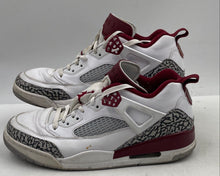 Load image into Gallery viewer, Authentic Nike Mens Air Jordan Spizike Low White Red Shoes Sz 10 Stained Damaged