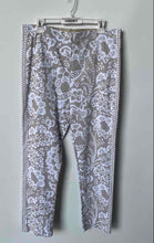 Load image into Gallery viewer, Gretchen Scott Womens Gripeless Taupe White Floral Pull-On Ankle Pants Size XL