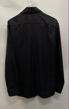 Load image into Gallery viewer, Michael Kors Mens Black Long Sleeve Collared Stretch Slim Fit Dress Shirt Size L