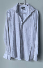 Load image into Gallery viewer, Michael Kors Mens White Long Sleeve Slim Fit Dress Shirt Size M 15-15.5 32/33