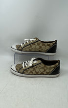 Load image into Gallery viewer, Coach Womens Barrett F0007 Brown White Monogram Lace-Up Sneaker Shoes Size 12B