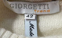 Load image into Gallery viewer, Giorgetti Womens White Knitted Turtleneck Short Sleeve Pullover Sweater Size 42