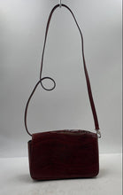 Load image into Gallery viewer, Authentic Etienne Aigner Womens Dark Brown Leather Crossbody Purse Stained