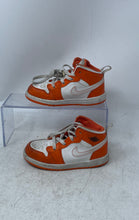 Load image into Gallery viewer, Nike Unisex Baby Air Jordan 1 Mid SE DM4230-800 White Orange Sneaker Shoes Sz 8C
