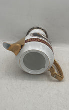 Load image into Gallery viewer, Vintage R. Limoges White Gold Plated Ceramic Tableware Scroll Handle Teapot