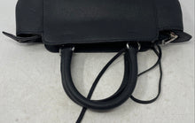 Load image into Gallery viewer, Rebecca Minkoff Womens Black Faux Leather Double Handle Satchel Handbag