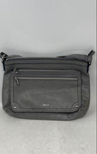 Load image into Gallery viewer, Relic Womens Gray Leather Adjustable Strap Outer Pocket Zip Top Crossbody Bag