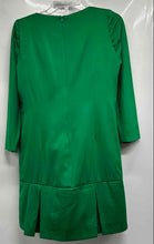 Load image into Gallery viewer, Alonso Womens Green V-Neck Long Sleeve Back Zip Mini Dress Size N/S