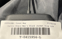 Load image into Gallery viewer, Calvin Klein Mens Black Long Sleeve Collared One-Button Blazer Size S/P