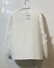 Load image into Gallery viewer, Kasper Womens White Long Sleeve Round Neck Blouse Top Size XL With Tag