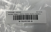 Load image into Gallery viewer, Berness Womens White Double Buckle Slip-On Platform Slide Sandals Size 8