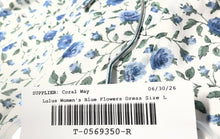 Load image into Gallery viewer, Lulus Womens Blue Floral Ruffle Sleeveless Tie-Strap Ruched Mini Dress Size L