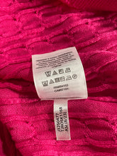 Load image into Gallery viewer, Tommy Hilfiger Womens Fuschia Long Sleeve Cable-Knit Pullover Sweater Size L