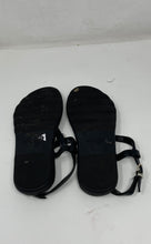 Load image into Gallery viewer, Sperry Top-Sider Womens Black Leather Adjustable Strap Thong Sandals Size 6