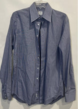 Load image into Gallery viewer, Authentic Armani Collezioni Mens Blue Printed Long Sleeves Dress Shirt Size 15