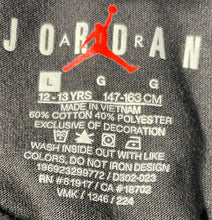 Load image into Gallery viewer, Jordan Unisex Kids Black Short Sleeve Crew Neck Graphic T-Shirt Size L 12-13 Yrs